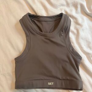 SET Active Sportbody high neck bra in STONE